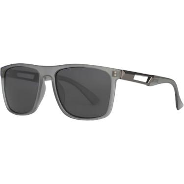 Imagem de Óculos de Sol Masculino Com Lente Polarizada UV400 Cinza e Preto Original Casual Village Heaven 6288