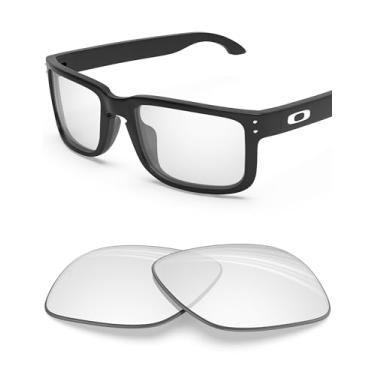 Imagem de BLAZERBUCK Lentes de reposição polarizadas anti-sal para óculos de sol Oakley Holbrook XXL OO9487 61 mm, Transparente de alta definição, 0