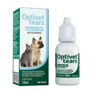 Imagem de Optivet tears Vetnil 10ml - Colírio Lubrificante Ocular para Cães e Ga