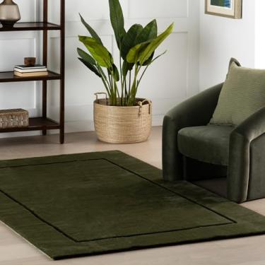 Imagem de Nuloom Auralyn Solid 2,5 x 25,4 m, lavável à máquina, tapete para sala de estar, quarto, sala de jantar, verde