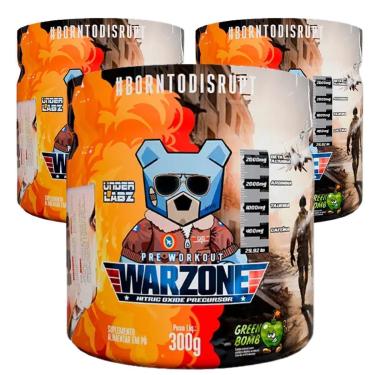 Imagem de Combo 3 Pré-Treino Warzone Under Labz 300g Pump Matrix-Unissex
