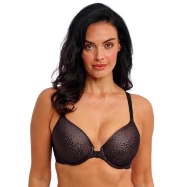 Imagem de Wacoal Sutiã feminino com costas traseiras e fecho frontal nadador, Preto, 34DDD