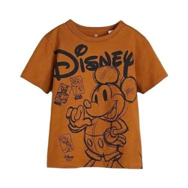 Imagem de Camiseta Infantil Estampada Mickey Mouse Verão Solta Moda Manga Curta 
