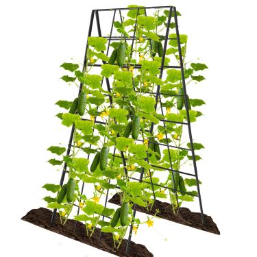 Imagem de HIHADUUM Treliça De Pepino, 52 A X 17 L Treliça De Jardim Em Formato De A Para Plantas Trepadeiras, Treliça Para Canteiros Elevados, Fornece Suporte Para Plantas Trepadeiras Para Vegetais, Tomates,