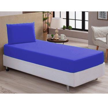 Imagem de Jogo de Lençol 2 peças Solteiro cama Microfibra Elástico 30cm
