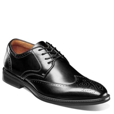 Imagem de Stacy Adams Sapato Oxford masculino Bennett Wingtip com cadarço, Preto, 15 Wide