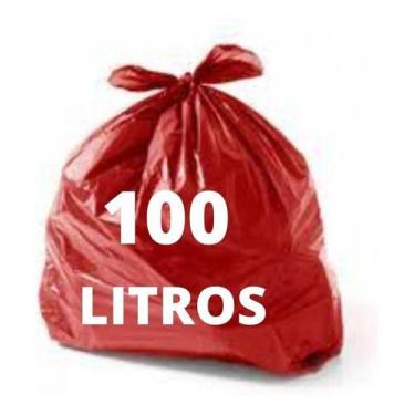 Imagem de Sacos P/ Lixo Reciclável 100l Melhor Custo Beneficio 50 Un. Cor Vermel