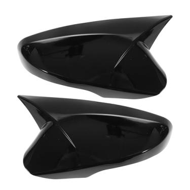 Imagem de Motoforti 1 par de tampa do espelho do lado esquerdo direito ABS substituição preto brilhante para Hyundai Elantra 2011-2016 Chifre de boi com luz de seta capa de proteção de espelho