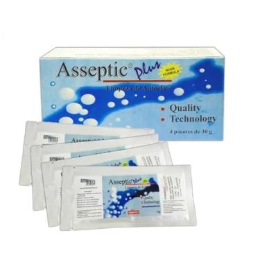 Imagem de Asseptic Plus, Limpador Desencrostante para Autoclave, 4 Sachês de 30g, Limpeza Profunda e Proteção