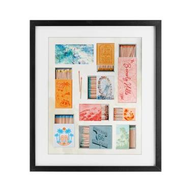Imagem de Stupell Industries California Beach Matchboxes Impressão emoldurada preta sob vidro, design de Ziwei Li, 40,6 x 33,5 cm
