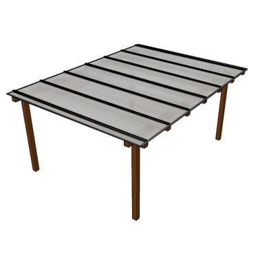 Imagem de Kit Policarbonato Branco Refletivo 6mm 4,00m X 3,00m - Perfis Naturais