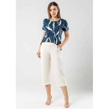 Imagem de Calça Pantacourt Pau a Pique Básica Off White