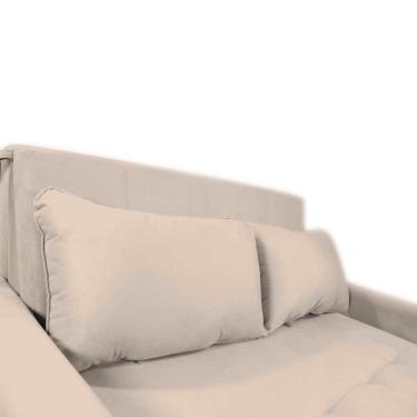 Imagem de Sofá Cama Compacto 2 Lugares 1,38 Larg Amora New Matrix Suede Bege