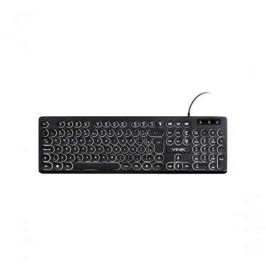 Imagem de Teclado Usb Multimidia Slim Chocolate Teclas Redondas Led Branco 1.8m - Tc200