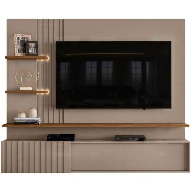 Imagem de Painel Suspenso Para Tv 65 Polegadas Com 3 Portas Atenis Fendi/naturale