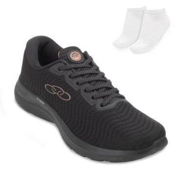 Imagem de Tênis Olympikus Atmos e Meia OP24, 35, Preto, Bronze