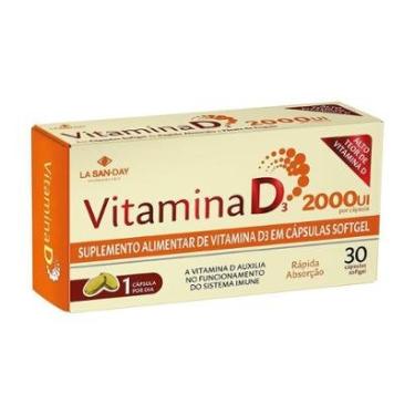 Imagem de Vitamina D3 2.000ui - 30 Cápsulas - La San-Day-Unissex