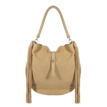 Imagem de Bolsa Feminina Grande Schutz Hobo Jo Camurça 500183042-Feminino