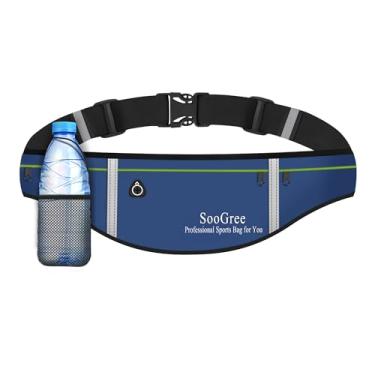 Imagem de Pochete fina para corrida masculina e feminina, pochete com zíper à prova d'água, suporte de telefone refletivo ultraleve, bolsa de cinto de treino para corrida, caminhada, ciclismo, acampamento