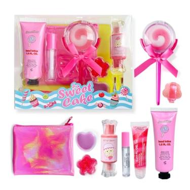 Imagem de M&U MAKE YOU UP Lip Gloss Set for Girls, 11Pcs Lip Care Set with Ice Cream and Lollipop Shaped Lip Glosses