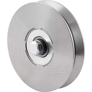 Imagem de Roldana Para Portão, Tipo V, Aço Polido, Sem Caixa Vonder 4"