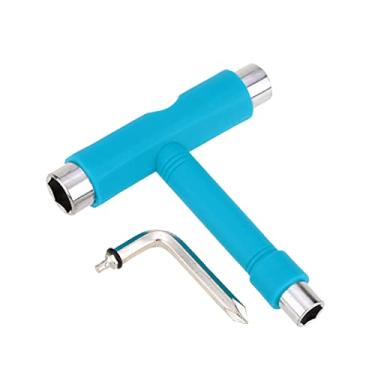 Imagem de Ferramenta de Skate 5-em-1 Portátil Chave em T para Skateboards Longboards Ferro Plástico Premium Multifuncional Eixos Deck Rodas Rolamentos Reparo Aperto Tudo-em-Um Armazenamento Compacto