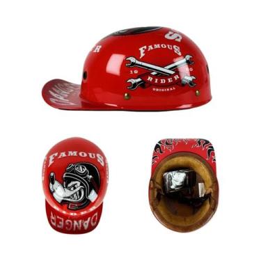 Imagem de Capacete Retro Para Motocicleta Masculino Certificado DOT, Capacete De