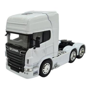 Imagem de Miniatura Caminhão Scania R730 V8 Truck Branco Metal 1:32 - Welly, Bra