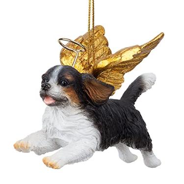 Imagem de Enfeites de árvore de Natal - Honor The Pooch King Charles Cavaliers Holiday Angel Dog Ornamentos - Decorações de Natal
