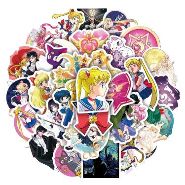 Imagem de Pacote de adesivos Sailors Moons Tsukinos Usagis Anime x50