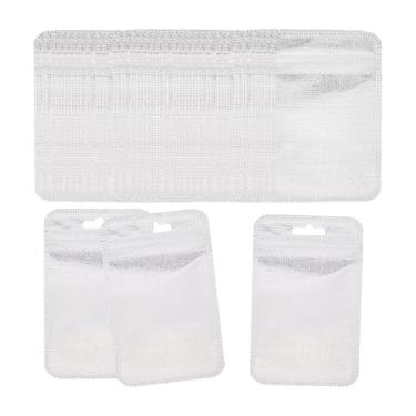 Imagem de harayaa 100 Sacos Ziplock Pequenos de Polietileno Transparente, Sacos para Armazenamento de Miçangas de Pintura com Diamantes, Prata