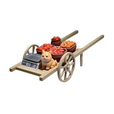 Imagem de MERIGLARE Carrinho de Legumes em Miniatura, Mini Barraca de Legumes, Escala 1:12, Faça Você Mesmo, Item Colecionável para Artesanato, Carrinho de Mercado para