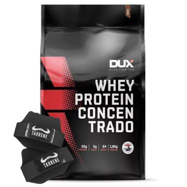 Imagem de Suplemento Whey Concentrado Cookies 1,8Kg  + Luva Taurene - Dux-Unissex