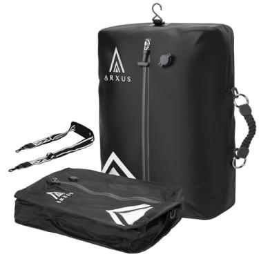 Imagem de Arxus Sacos a vácuo para viagem sem ar, cubos de embalagem de vedação de compressão com alça de ombro ajustável, kit de suprimentos de mudança portátil reutilizável IP70 para armazenamento de roupas