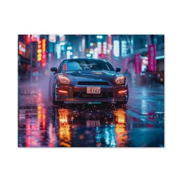 Imagem de HouLaiZhe R32 Night Neon Classic Posters Canvas Wall Aesthetic Room Decor Wall Painting Prints Gallery Room Wall Decor para quarto, sala de estar, escritório, 20 x 26 polegadas (50 x 65 cm)