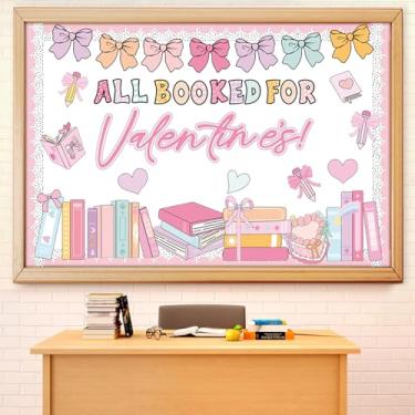 Imagem de Gueevin Conjunto de quadro de avisos de leitura de dia dos namorados, 57 peças, tudo reservado para decorações de sala de aula dos namorados, decoração de quadro de avisos rosa para professores