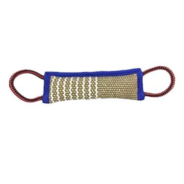 Imagem de Baoblaze Brinquedo de puxão durável para mordida de cachorro, bastão de mordida, com 2 alças, jogo interativo de travesseiros, brinquedos de mastigar para exercícios de treinamento, suprimentos de cães de médio a grande porte