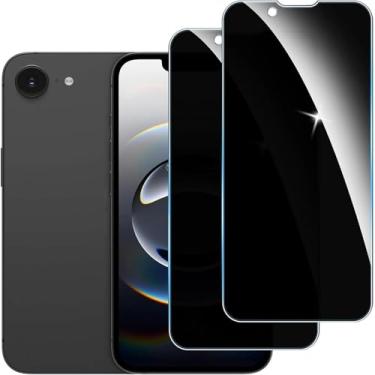 Imagem de Para iPhone 16e, 2 PCs Anti Spy Vidro Temperado Protetor de Privacidade Vidro