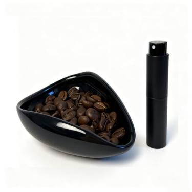 Imagem de LIFTATAPA Copo dosador de grãos de café com frasco de spray, copos medidores de café de cerâmica e kit de spray redutor estático, kit de acessórios de café expresso para acampamento, academia, uso