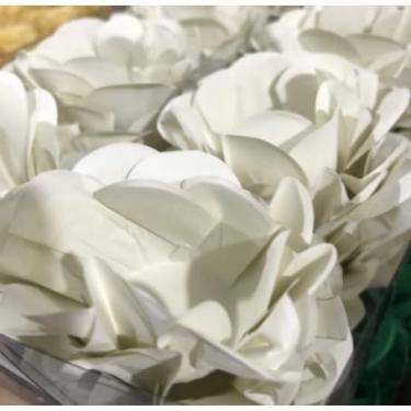 Imagem de Forminhas para Doces Finos - Kit 40/120 Formas Flor Decorativas | Ideal para Casamentos, Festas e Cupcakes (Style - Branco,40)