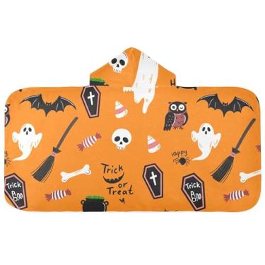 Imagem de Burbuja Toalha de banho com capuz de laço rosa para crianças, toalha de praia de pelúcia macia absorvente para chá de meninas e meninos 3-10 anos, 61 x 127 cm