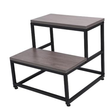 Imagem de Luocute Banqueta de Madeira, Banquetas Resistentes de 2 Degraus Com Capacidade de 500 Libras para Crianças e Adultos, Banquetas de Madeira Resistentes e Antiderrapantes para Quarto,