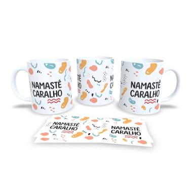 Imagem de Caneca Branca com Estampa de UFO e Alienígena, Tema Espacial, Design Divertido com Frase em Português (15428)