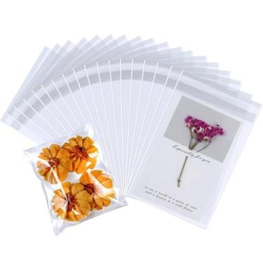 Imagem de PigPotParty Sacos de biscoito de celofane de 12,7 x 18 cm, autovedantes, 200 unidades de sacos de biscoito individuais de plástico transparente com selo, perfeitos para guloseimas, lembrancinhas de