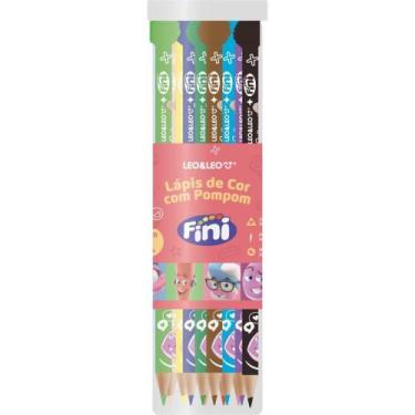 Imagem de Lápis de COR Triangular Fini com Pompom 12 Cores Pote com 12 Unidades 