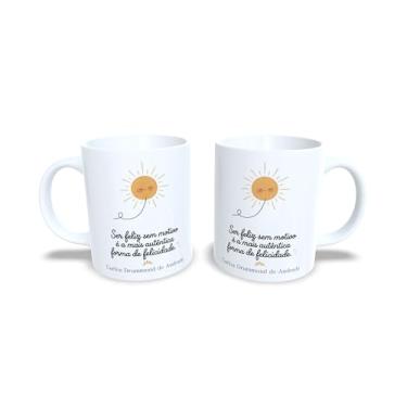 Imagem de Caneca de Cerâmica com Frase Clarice Lispector, Liberdade é Pouco, Branco, 325 ml, Design com Pomba (19063)