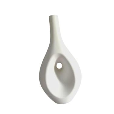 Imagem de FLCPJGV Arranjo de Flores Geométrico para Mesa, Centro de Mesa, Vaso Decorativo para Escritório, Sala de Jantar, Prateleira E Lareira, Branco, L