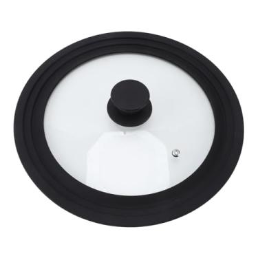 Imagem de AUNMAS Tampa de Panela Redonda, Tampa de Vidro Temperado Com Alça de Silicone para Panelas de 24cm 26cm 28cm