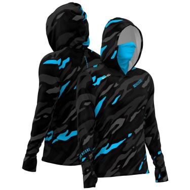 Imagem de Camiseta de Pesca Masculina X-Protect 360 Sublimada - Mar Negro-Masculino