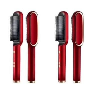 Imagem de Escova Alisadora de Cabelo 5 em 1 Bivolt | Alisa, Seca e Modela